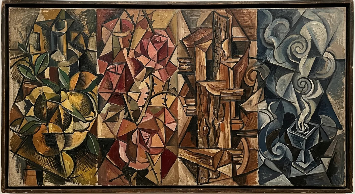 Four geometric compartments of scent materials