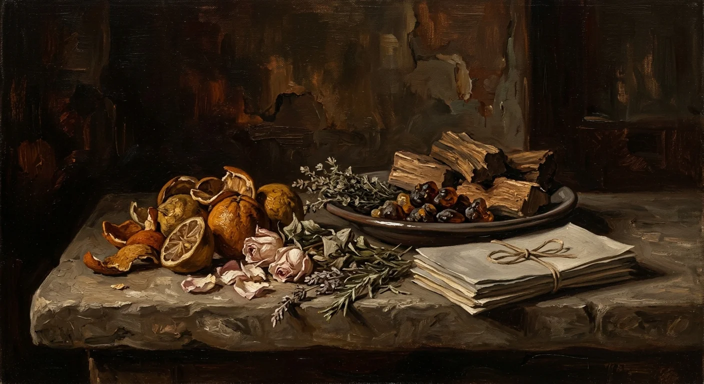 Painterly still life suggesting family: name the climate first