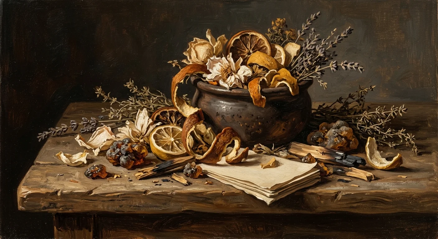 Painterly still life suggesting heat